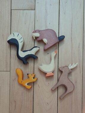 Set Of Holztiger And Ostheimer Wooden Animals